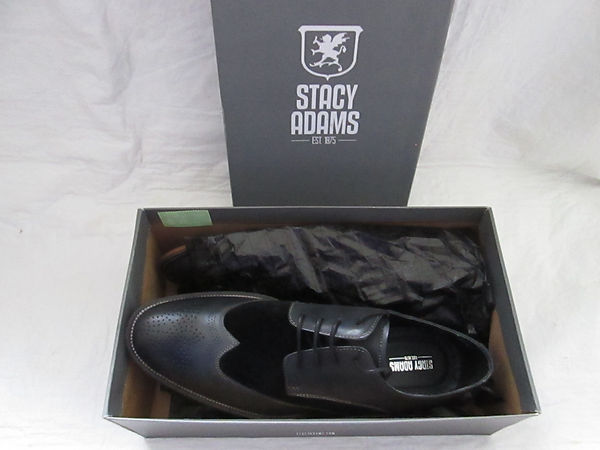 Stacy Adams two tones black & grey wing 