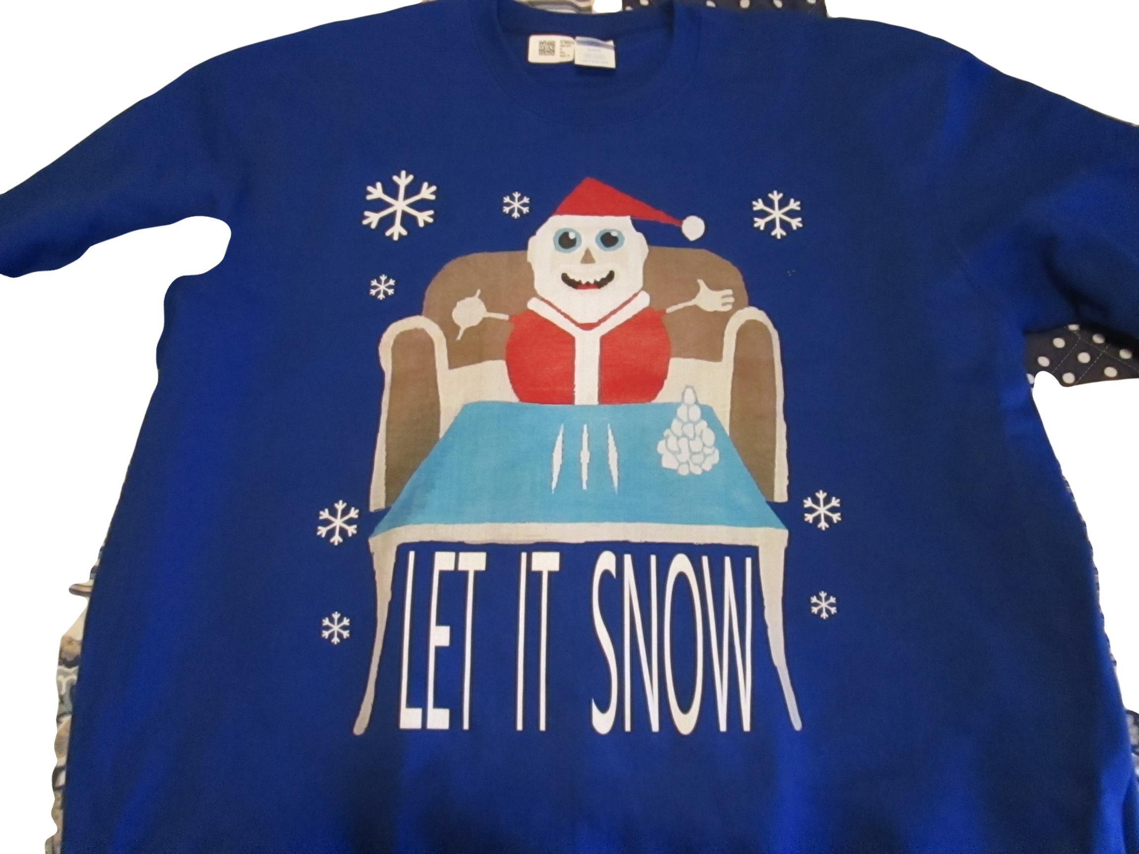 Let it snow cocaine drug ugly Christmas sweater XL