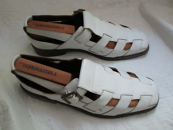 Stacy Adams full white leather men's san