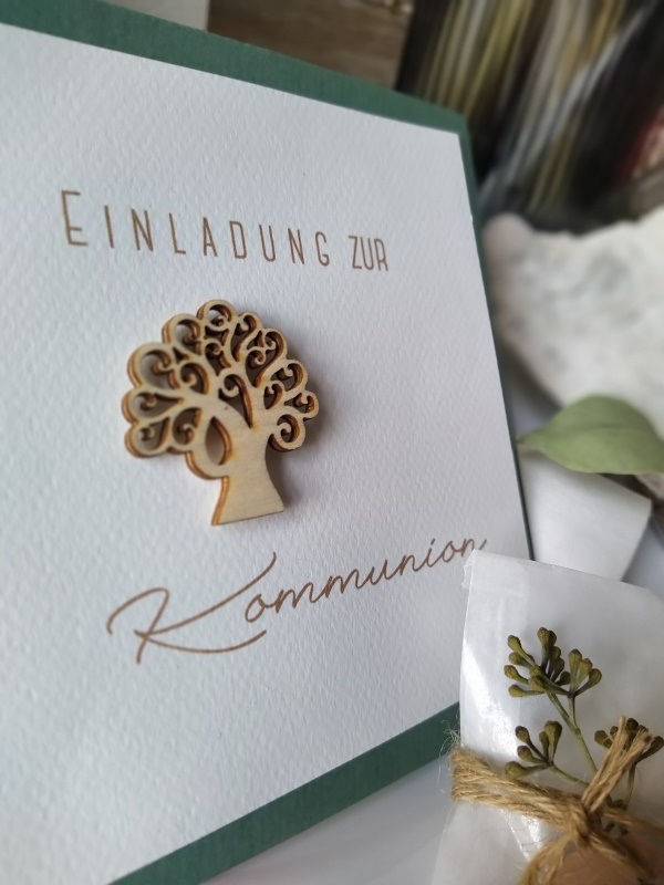 Miniaturbild: Einladungskarte Kommunion "Lebensbaum"