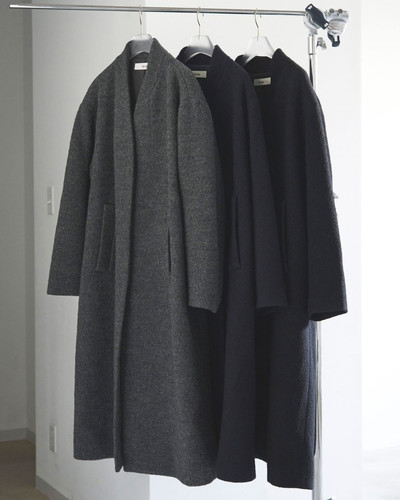 ànuke Collarless Cocoon Coat | Fun Current