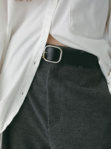 ETRÉ TOKYO ブラスリングバックルセンターステッチベルト | Fun Current