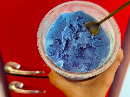 מתכון לגלידת שמנת לימון כחולה