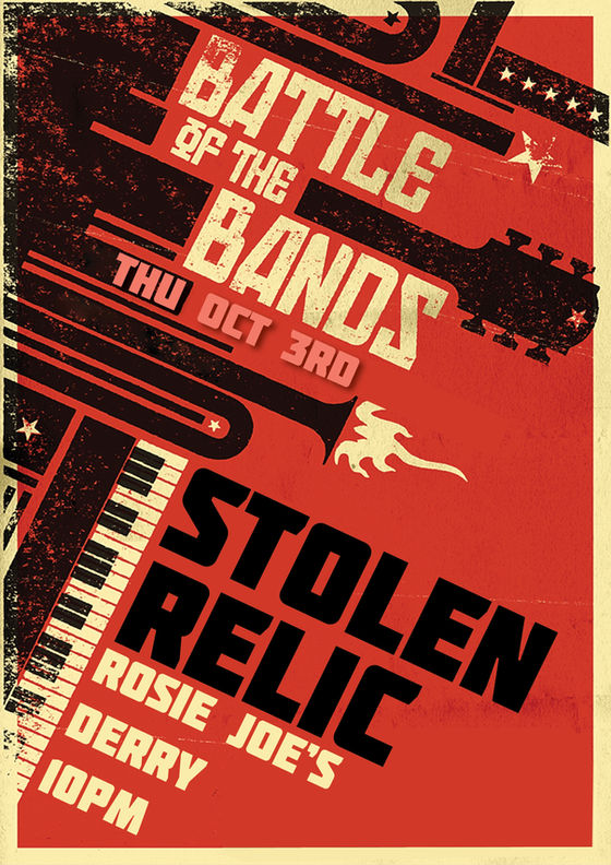 Stolen Relic in Battle of the Bands, Rosie Joe's, Derry - Now Thursday 3rd Oct