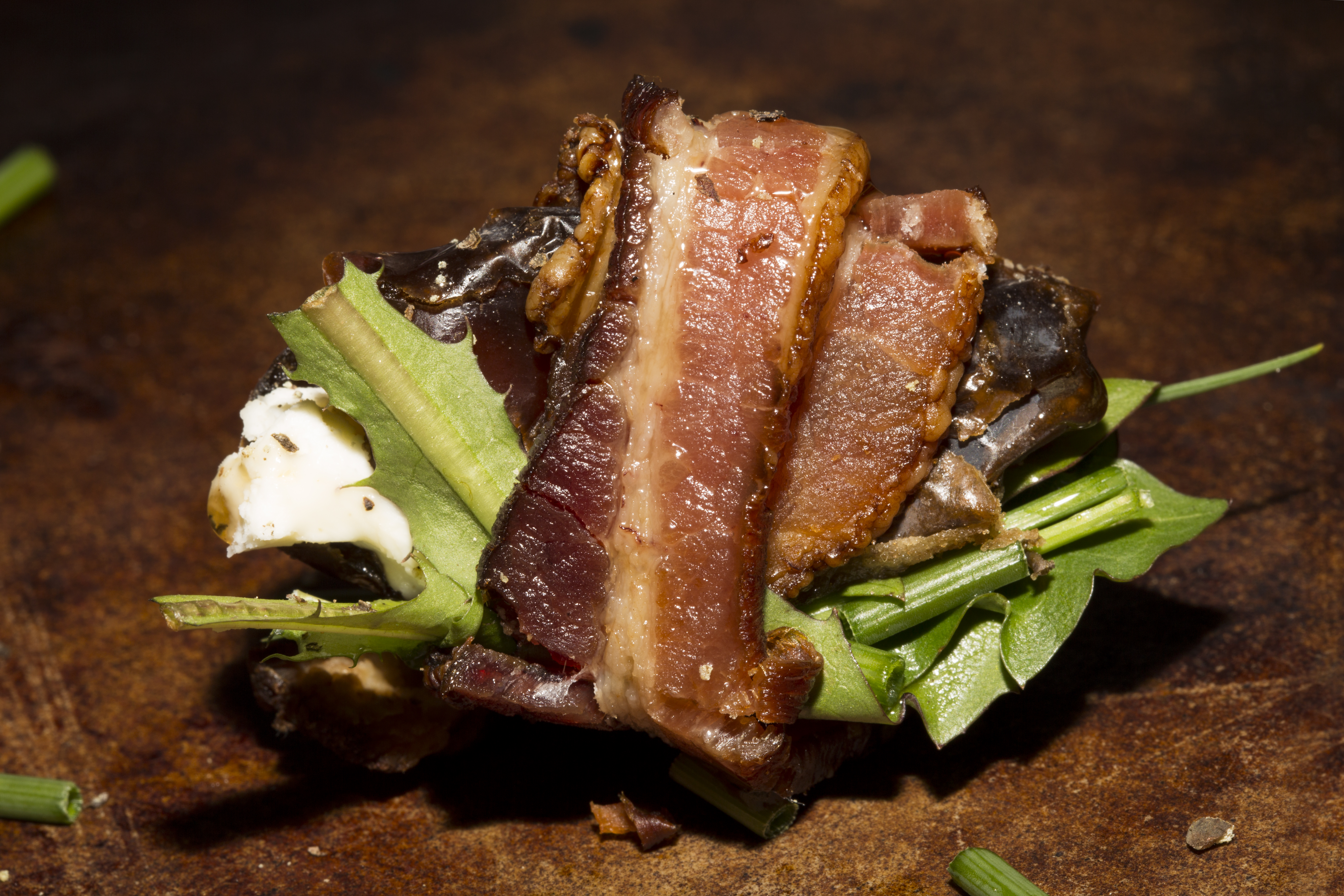 Bacon Wrapped Dates & Dandelions