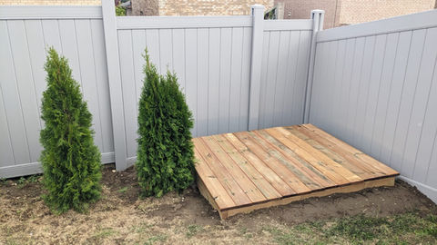 Shed foundation platform pressure treated wood deck blocks raised deck platform raised shed platform