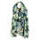 Thumbnail: Green mix recycled lily print and metallic scarf