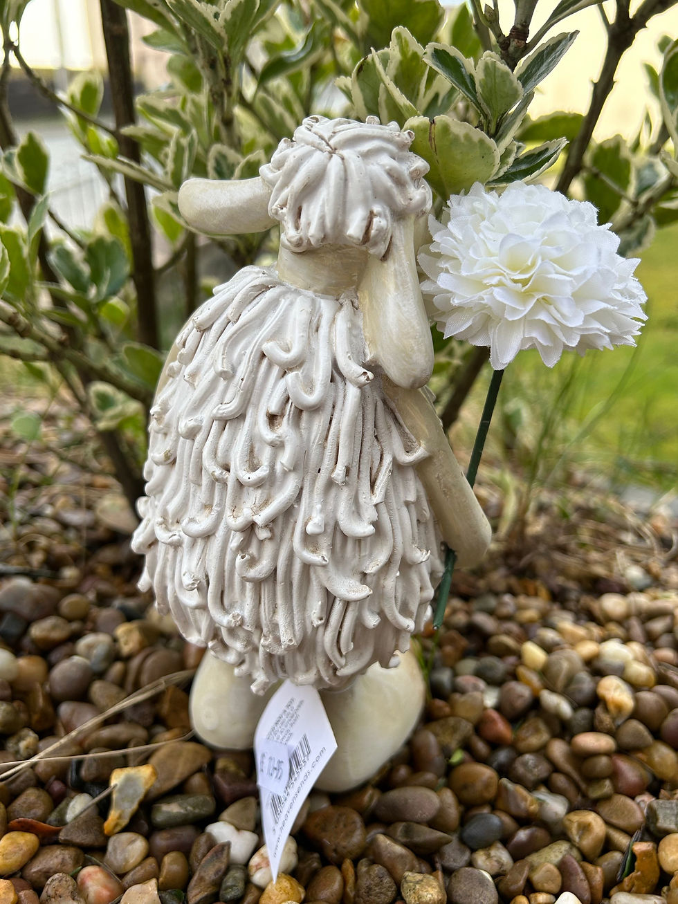 Thumbnail: Cream or Pink Sheep holding flower