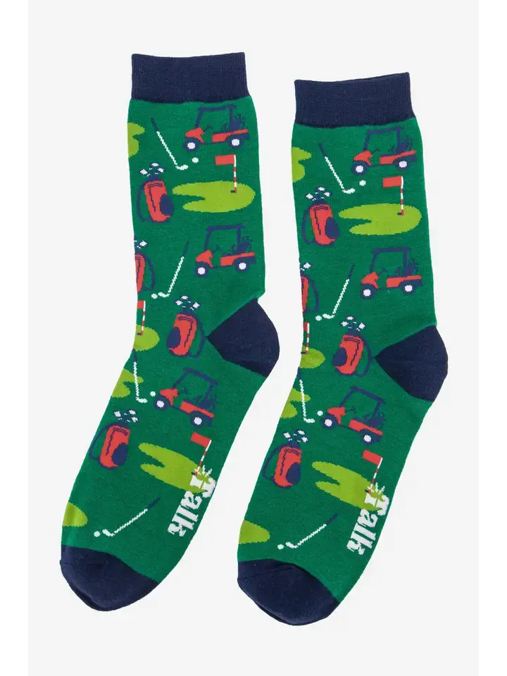 Thumbnail: Sock Talk - Men's Golf Putting Green Bamboo Socks