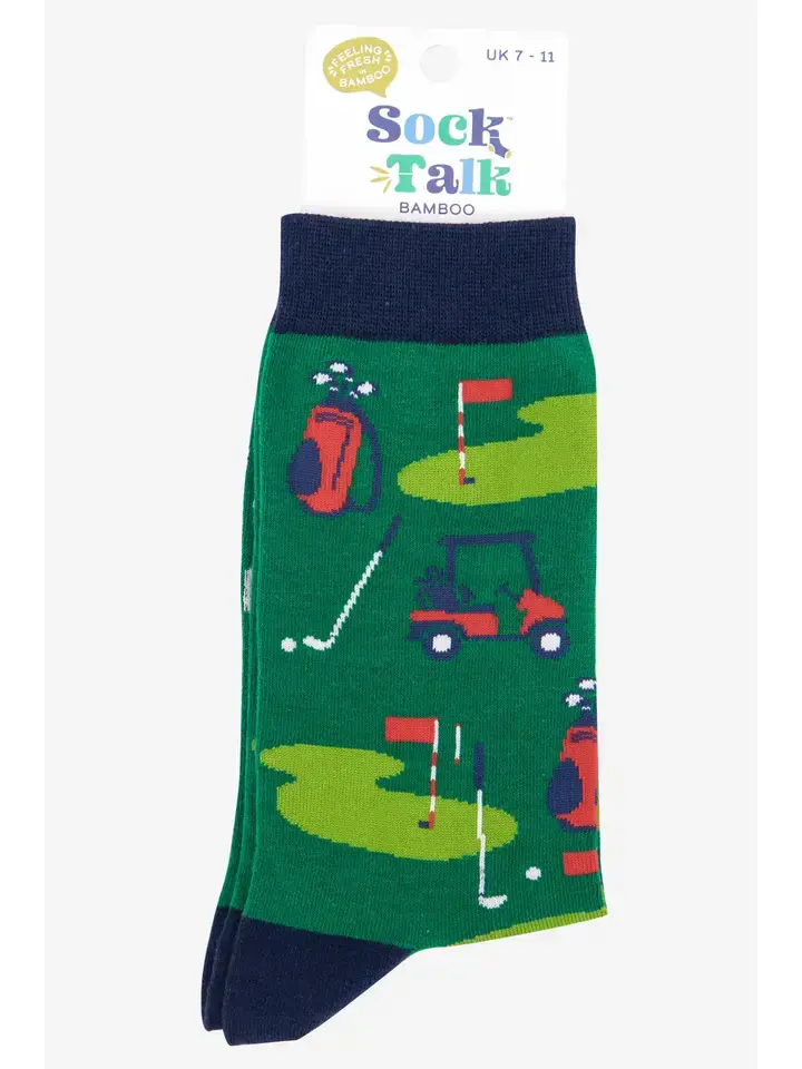 Thumbnail: Sock Talk - Men's Golf Putting Green Bamboo Socks