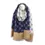 Thumbnail: Navy mix quatrefoil repeat jacquard scarf