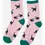 Thumbnail: Sock Talk - Women's Bamboo Socks Cat Print Black Cat Ankle Socks Pink