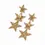 Thumbnail: Triple Gold Star Earrings