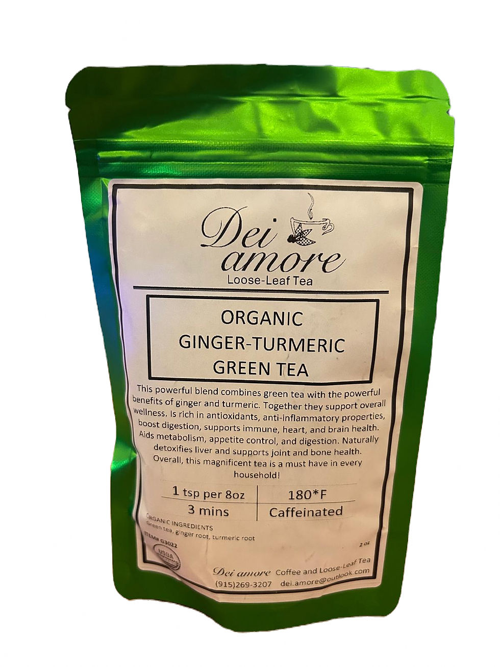 Thumbnail: GINGER-TURMERIC, ORGANIC GREEN TEA