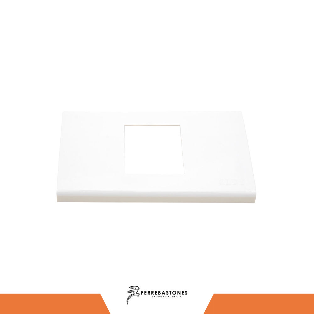 PLACA ABS BLANCA DE LUJO 1 VENT. 36MM