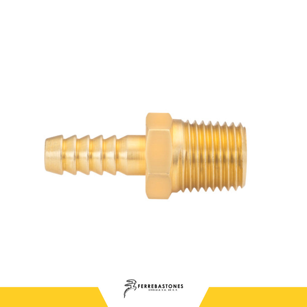 CONEXION MACHO MANGUERA 3/8”X3/8” C/10PZ