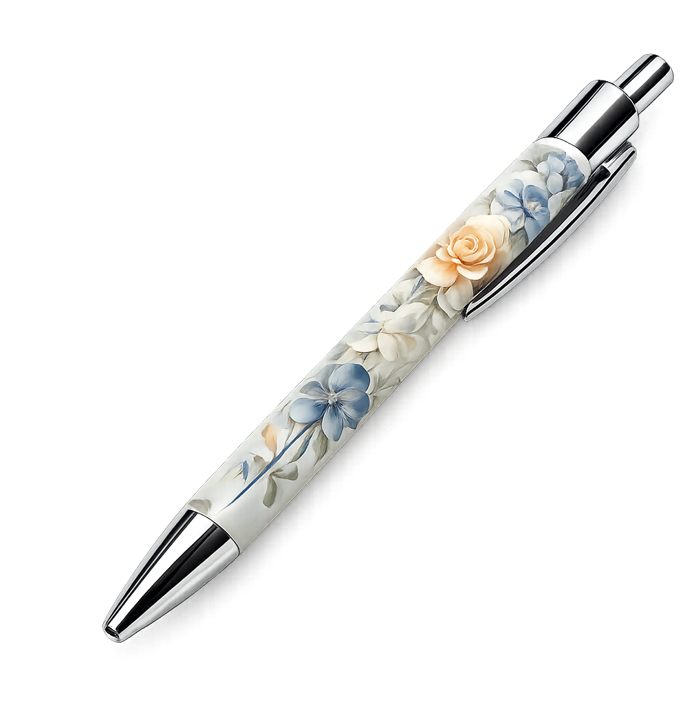 Blue Blossom Luxe Click Pen