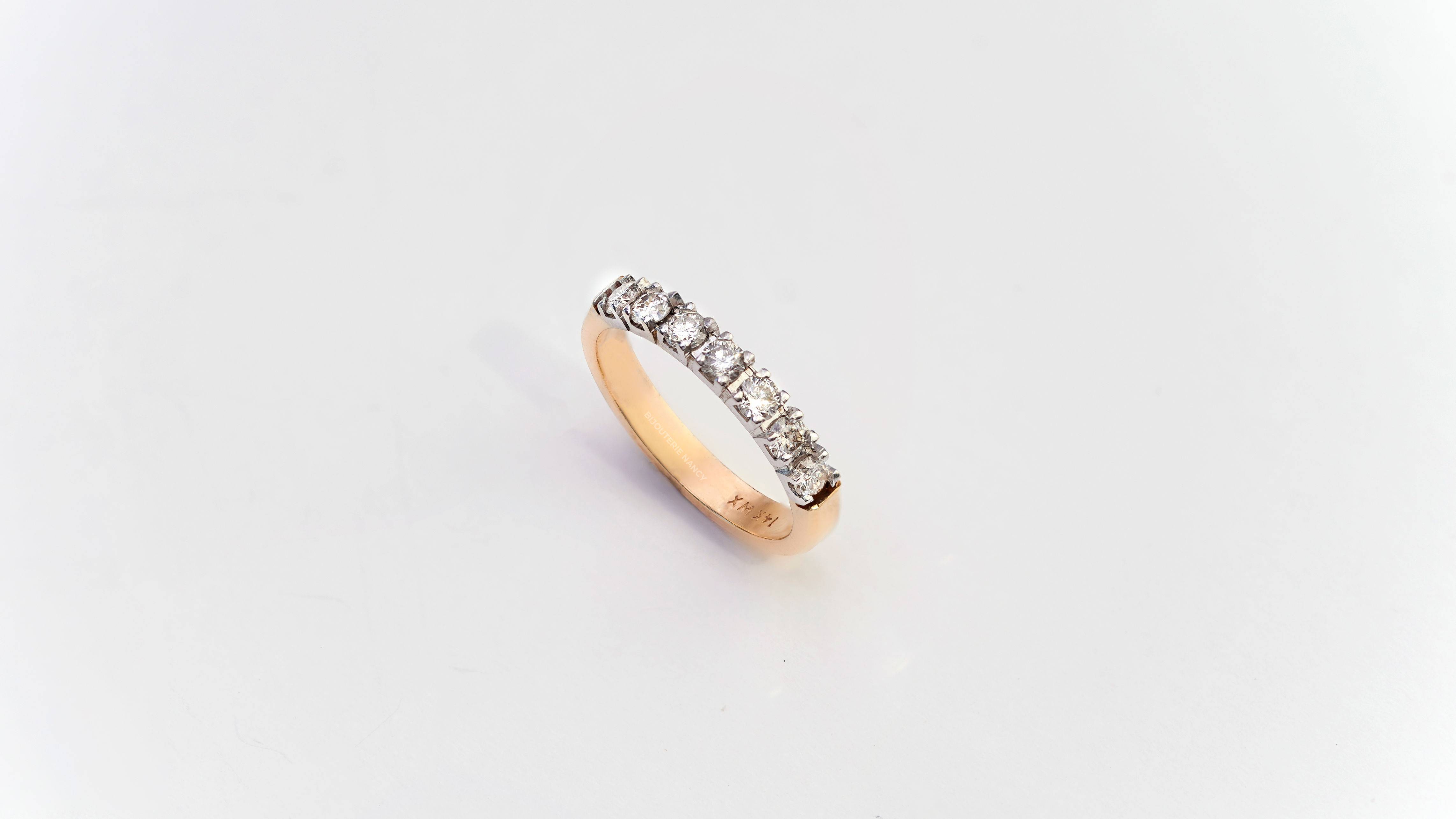 Wedding bond ring 14 K 0.50 Carat Diamond Classic half-eternity ring
