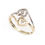 Thumbnail: Heart Ring 18k0.12 Carat Diamond Double heart  ring