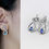 Thumbnail: Sapphire earring 14K 0.20 Carat Diamond Teardrop Sapphire Earring