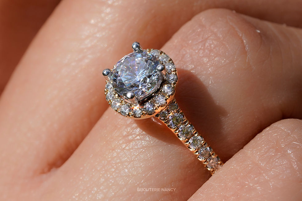 Thumbnail: Round pave engagement ring 
