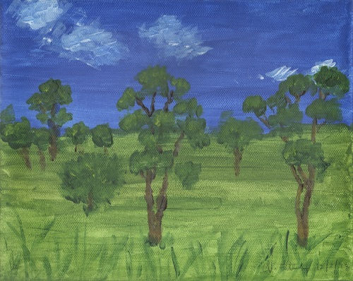 Nicole Allen - Contrasts of Australia, Forest - Acrylic - February 2017