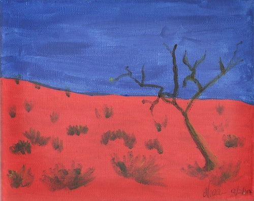 Nicole Allen - Contrasts of Australia, Desert - Acrylic - February 2017