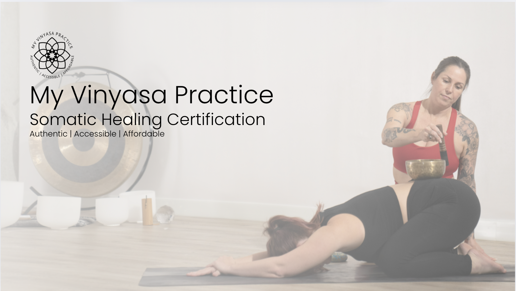 My Vinyasa Practice Somatic Healing Certification thumbnail showing assisted stretch