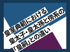 皇室典範における皇太子・皇太孫と傍系の｢皇嗣」との違い