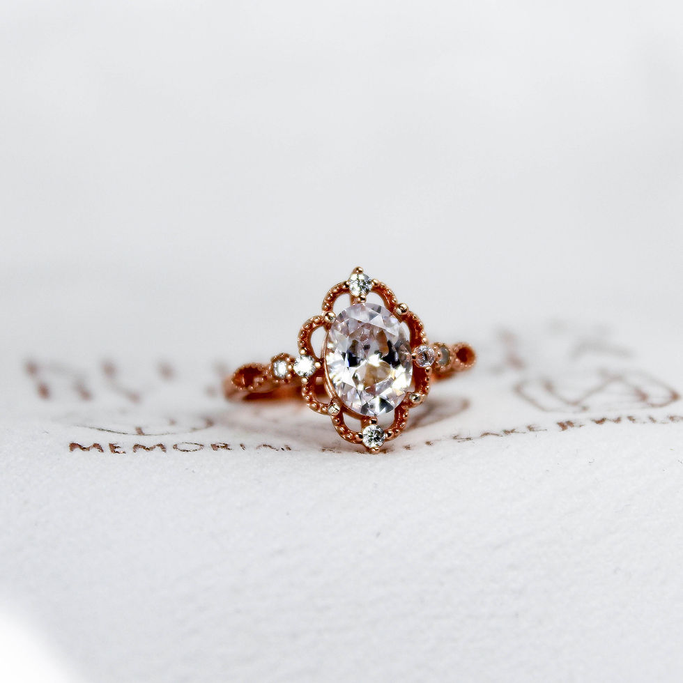 Thumbnail: Ayla Keepsake Moissanite Ring