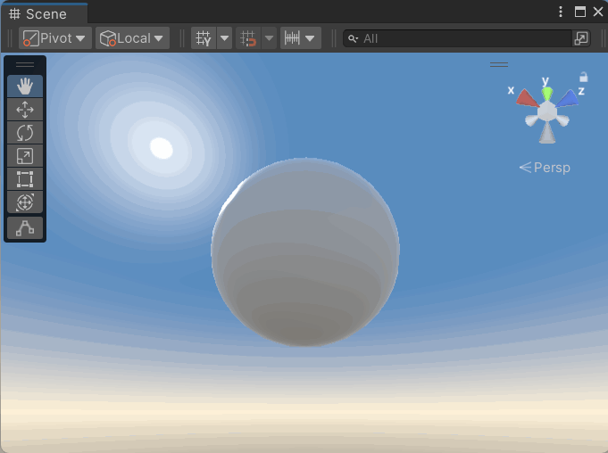 Unity sky shader with double suns artifact