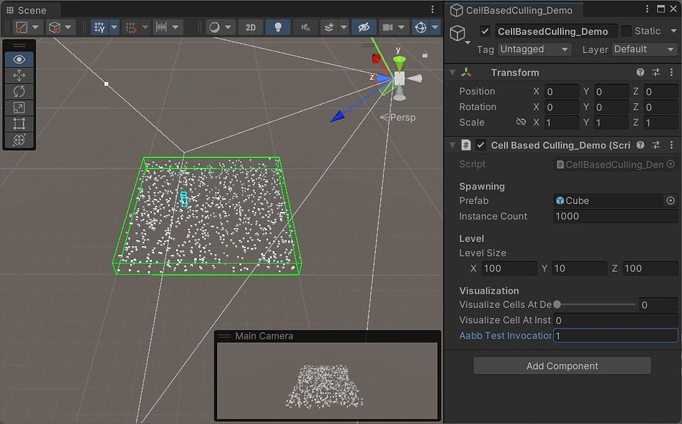 Cell based culling: Only 1 test when the root node is fully visible