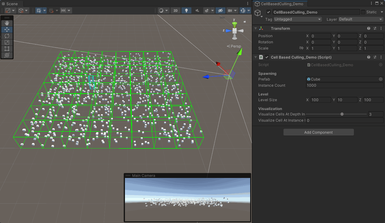 How to do cell based culling using quadtree in Unity C# - Part 1