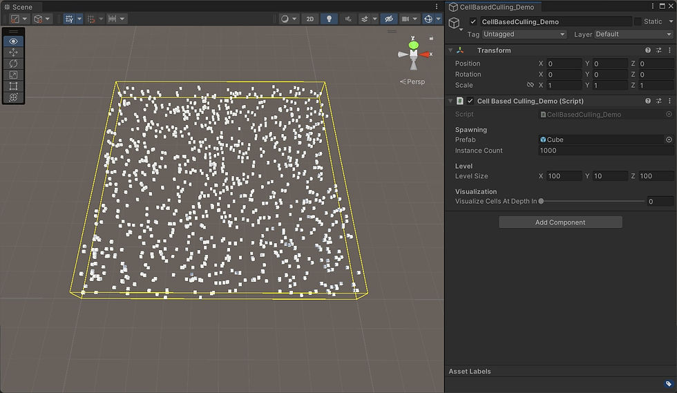 Cell based culling: Spawn instances inside the level bounds