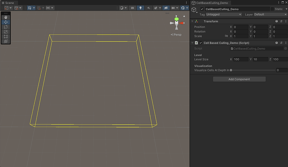 Cell based culling: Visualize the quadtree in Scene View