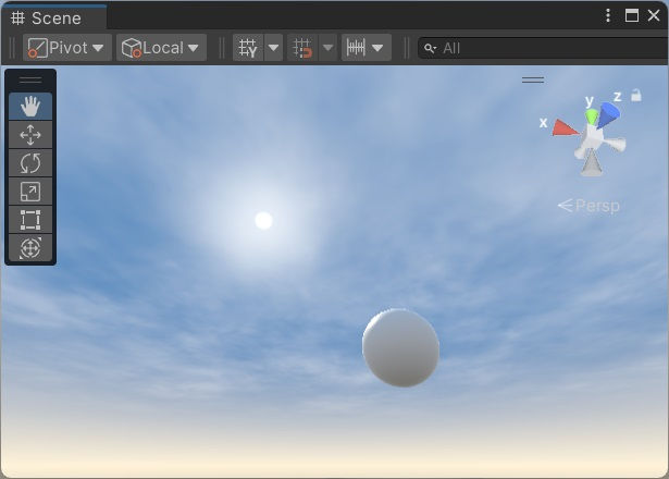 Unity sky shader with sun and cloud