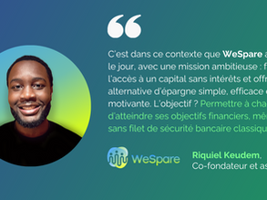 Rencontre avec Riquiel Keudem de WeSpare