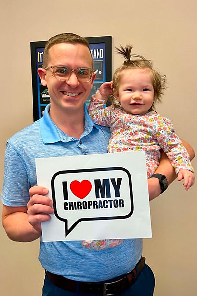 Dr. Adam and pediatric chiropractic patient