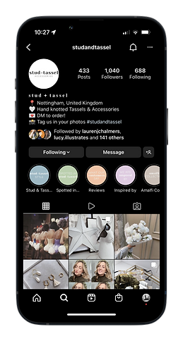 Stud & Tassel Social Media