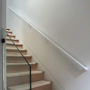 LED lighted iron and aluminum handrail