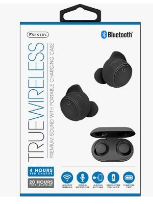 SENTRY BLWBT980B Earbuds True WRLSS DOT W CHRG CSE Black