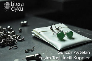 Öykü: Yeşim Taşlı İncili Küpeler