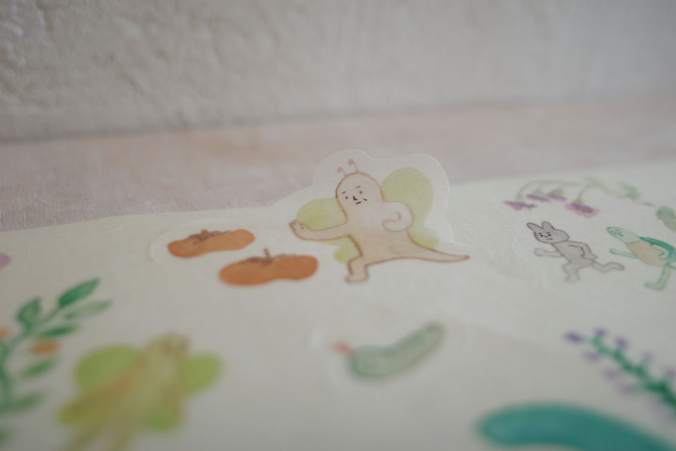 縮圖：園子裡的風景 / 圖鑑貼紙 / 和紙