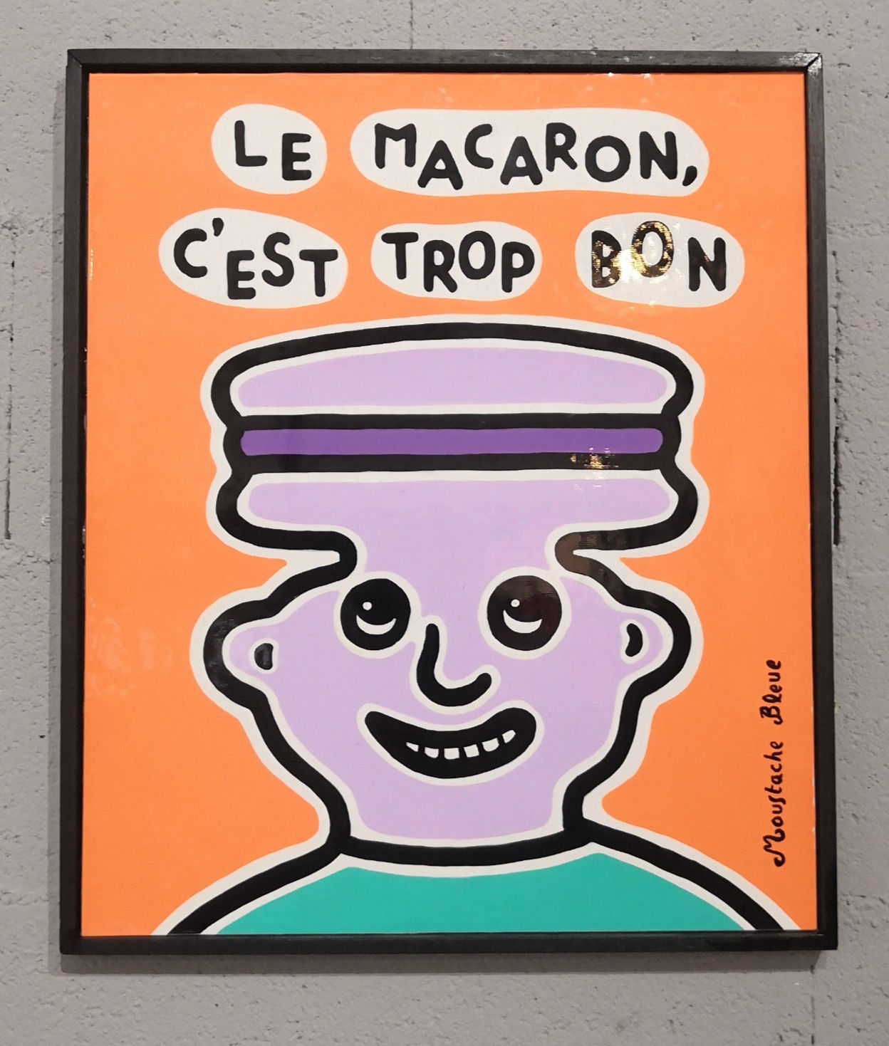 MOUSTACHE BLEUE  Tableau "Le Macaron"