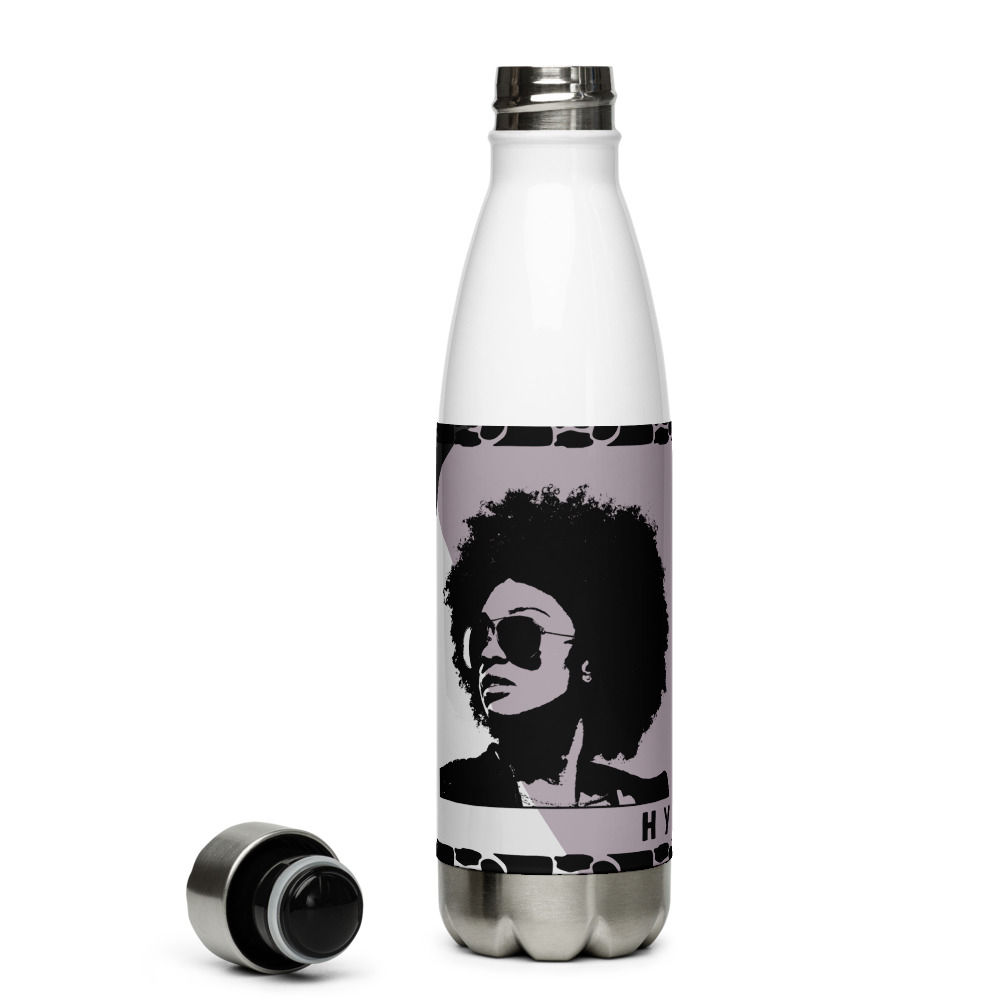 Stainless steel bottle - afro woman