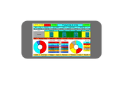 Tableau de bord de Production KPI sur Smartphone
