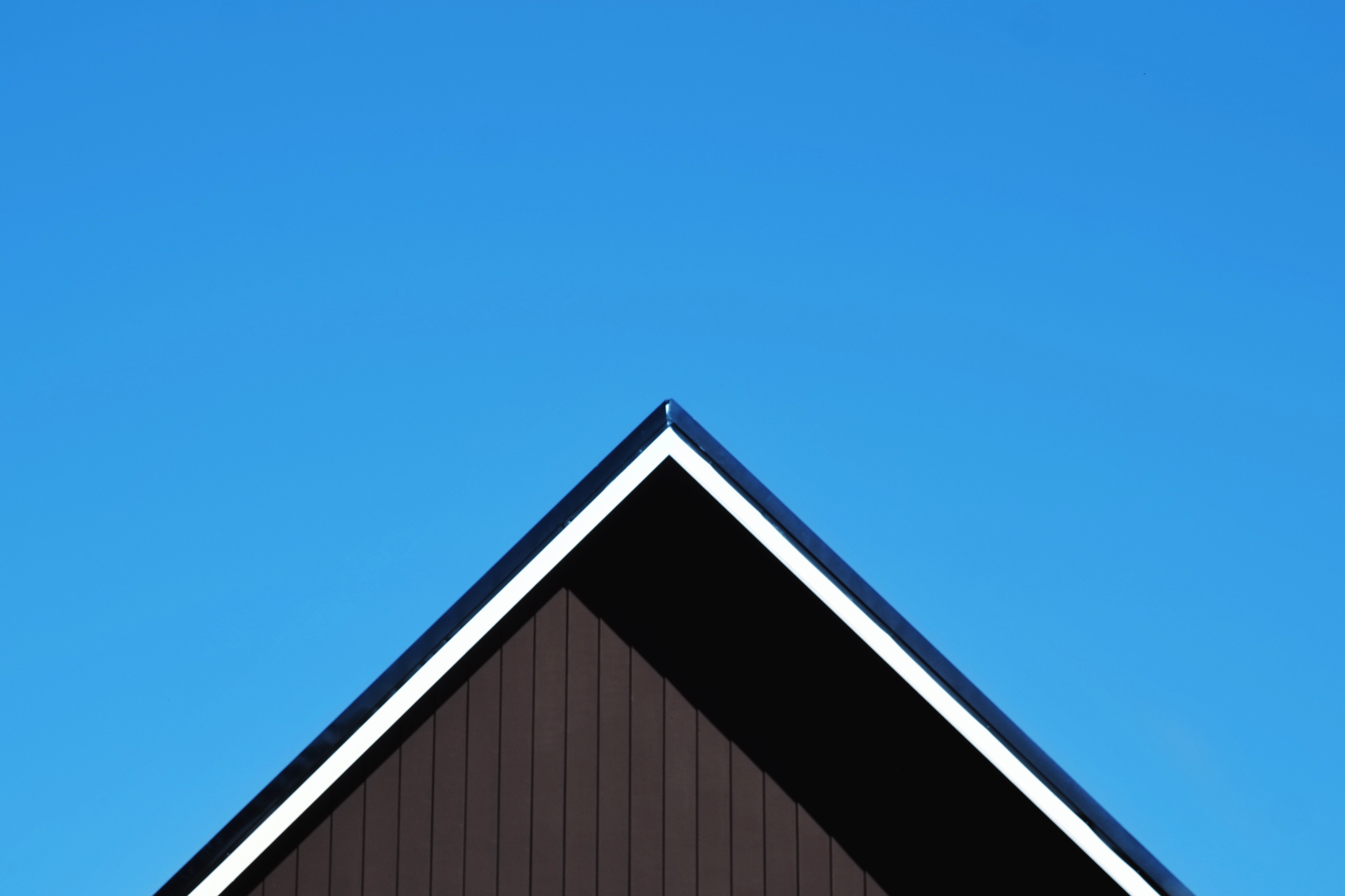 Roof Against Clear Blue Sky