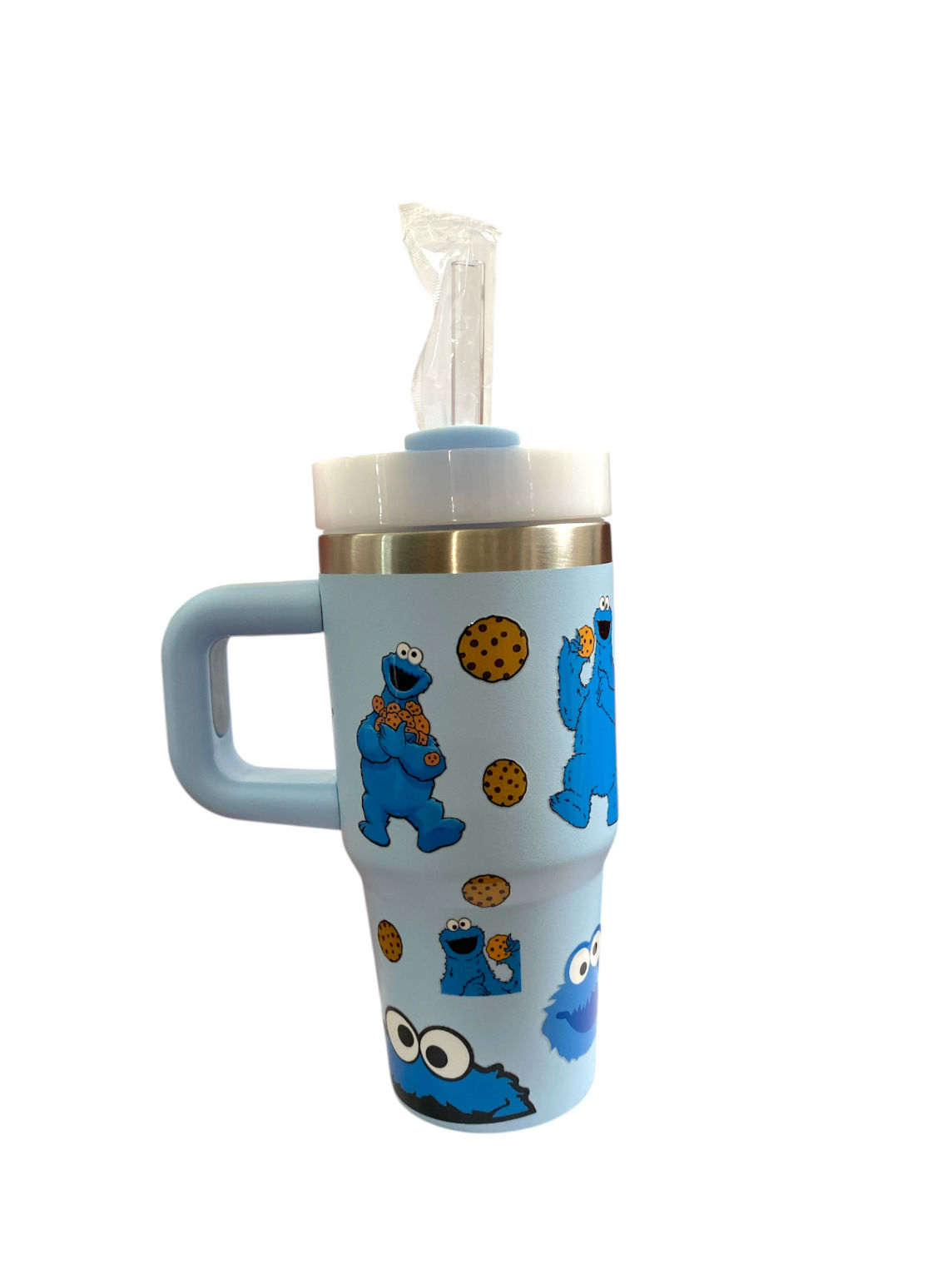 Cookie Monster- blue 14oz Kids Tumbler