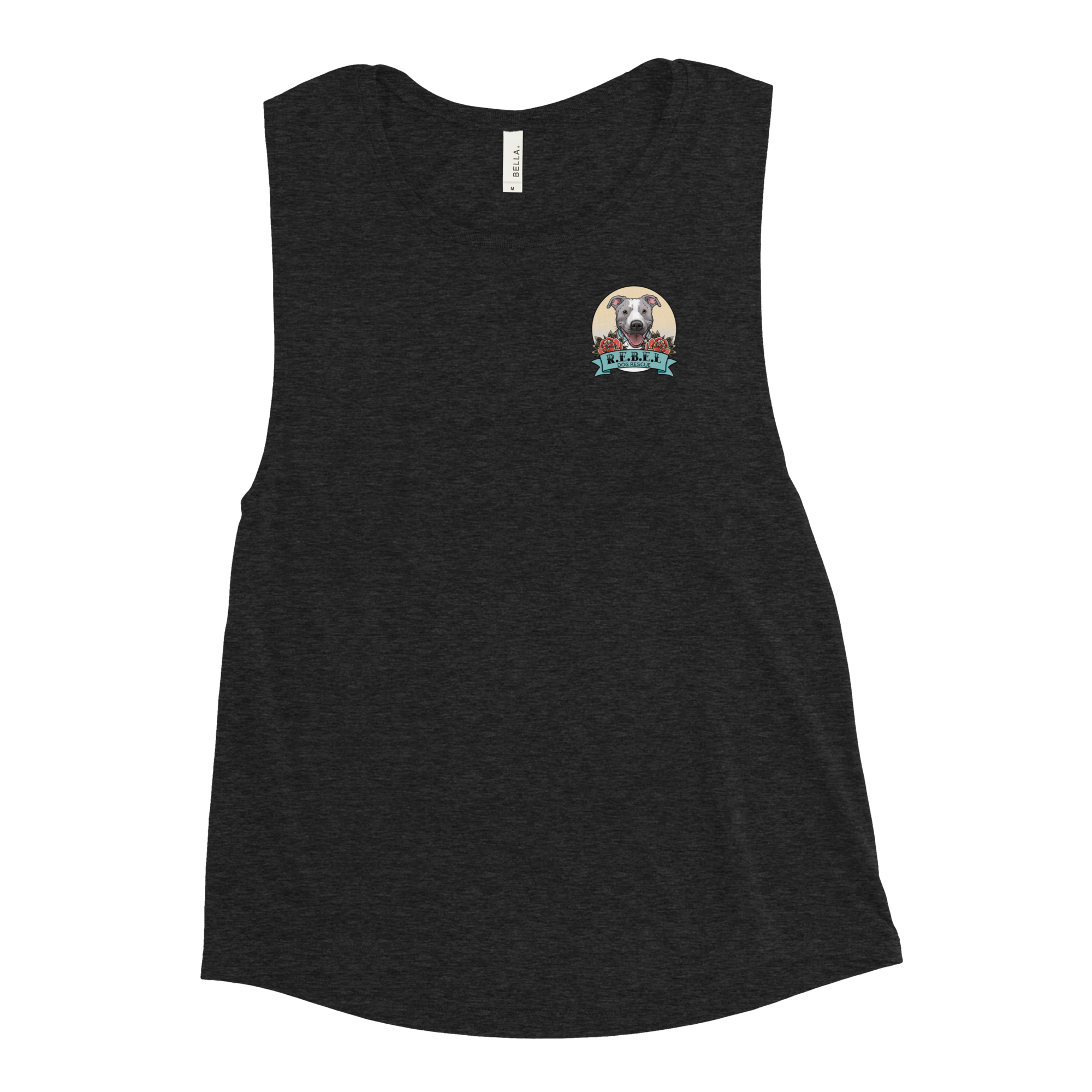 Ladies’ Muscle Tank Corner Logo