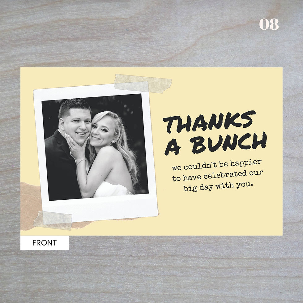 Thumbnail: "Rustica" Horizontal Standard Thank You Cards